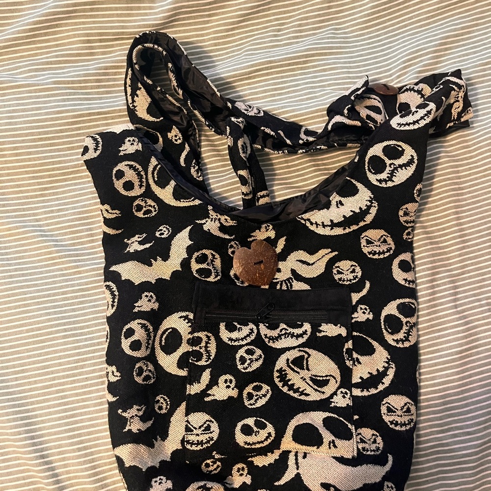 Black and White Halloween Tote Bag